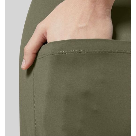 Halara Backless Multiple Pockets Ankle Length Work Tapered Jumpsuit Winter Moss - Picture 5 of 6